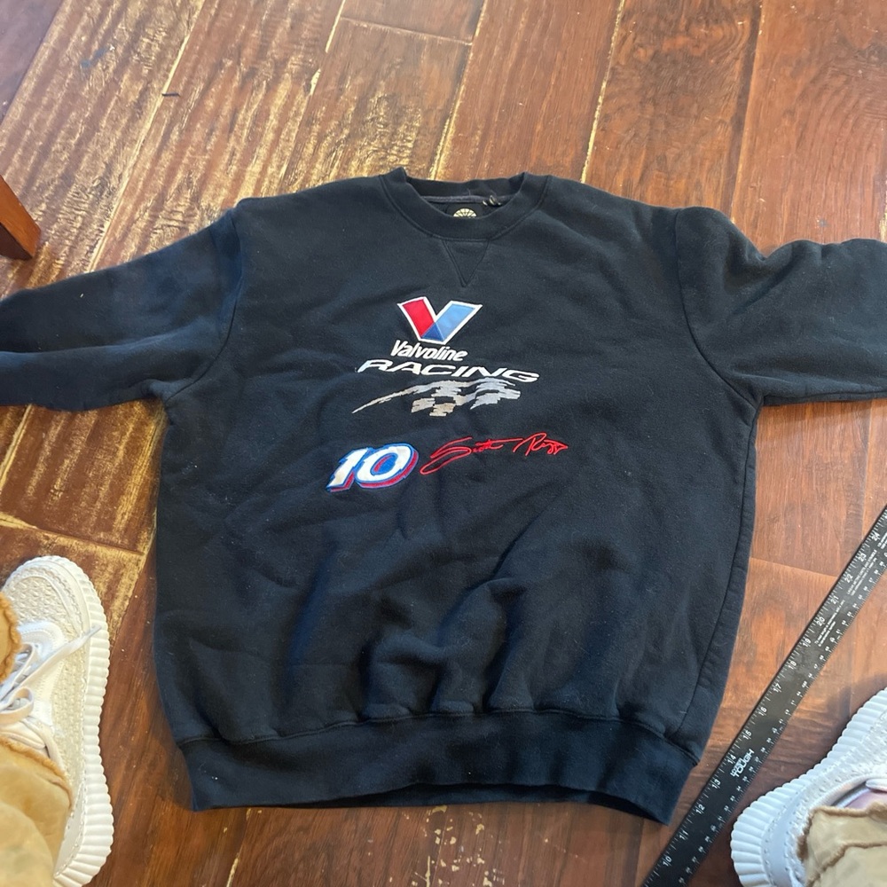 COPY - NASCAR Scott Riggs Racing Sweatshirt Valvoline #10 Black Medium